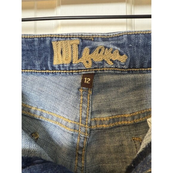 Kut From The Kloth Jeans Bardot Crop Skinny Boyfriend Distressed Women’s Sz 12 - Picture 6 of 12